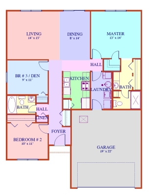 The Carlisle S - Main Level Plan